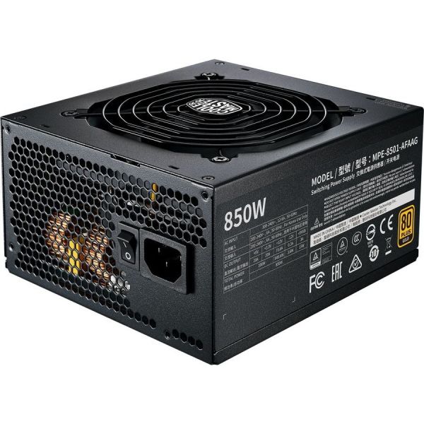 Блок питания Cooler Master Gold 850 850 Вт, retail, черный, [mpe-8501-afaag-eu]