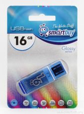 Флешка SmartBuy Glossy 16GB Blue 16Гб синий