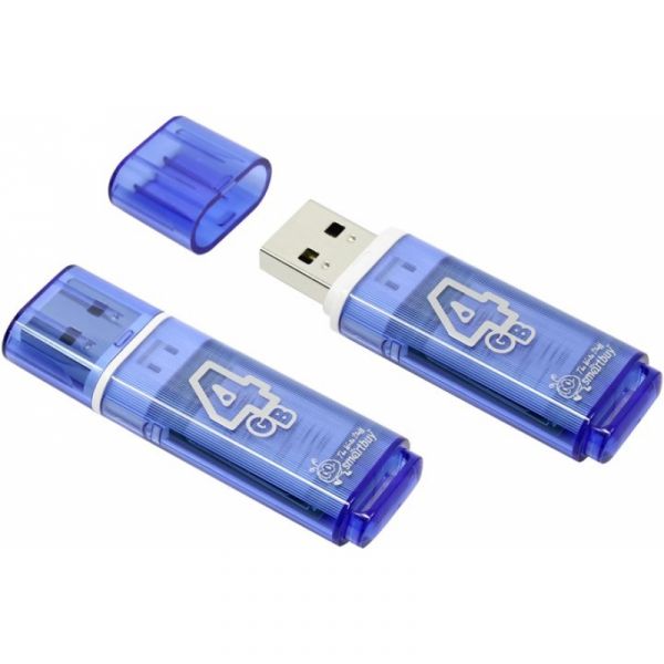 Флешка SmartBuy Glossy series Blue SB4GBGS-B 64Гб синий