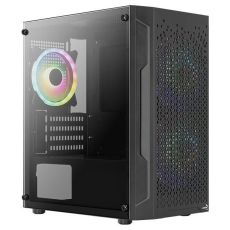 Корпус AeroCool Trinity Mini-G-BK v2 Mini-Tower черный [accs-pv32033.11]