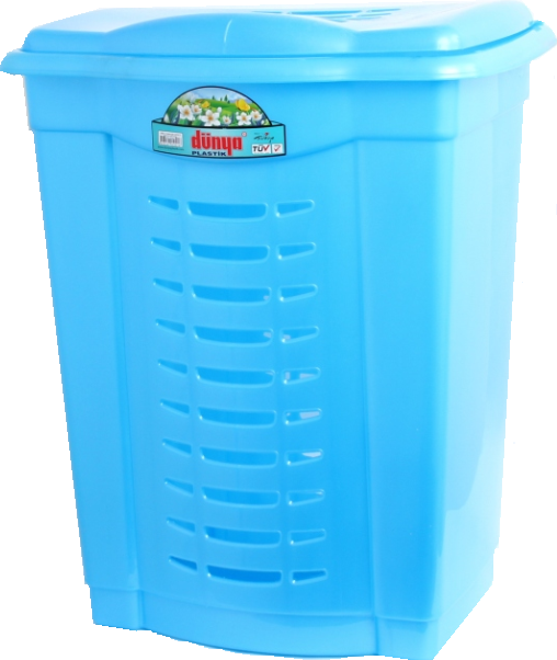 Корзина для белья Dunya Plastik 05001 Blue pearl