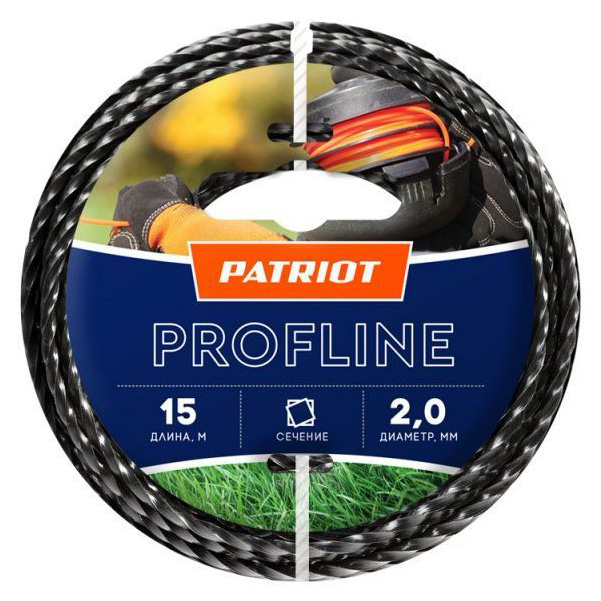 Леска для садовых триммеров Patriot Profline 805402201 (2 мм, 15 м, витой квадрат)