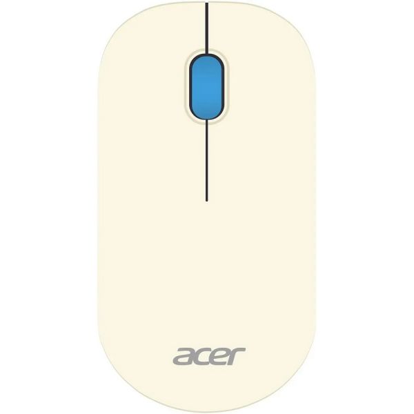 Мышь Acer OMR205 оптическая, беспроводная, USB, белый/голубой [zl.mceee.02h]