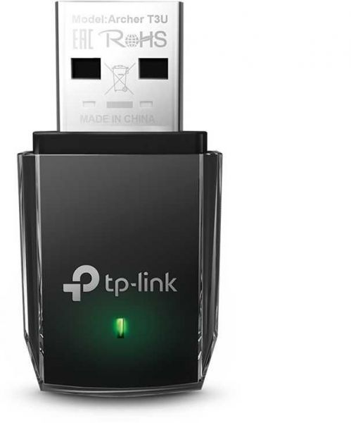 Сетевой адаптер TP-LINK Archer T3U WiFi USB 3.0, черный