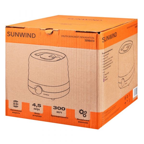 Ультразвуковой увлажнитель воздуха Sunwind SUH8410 белый